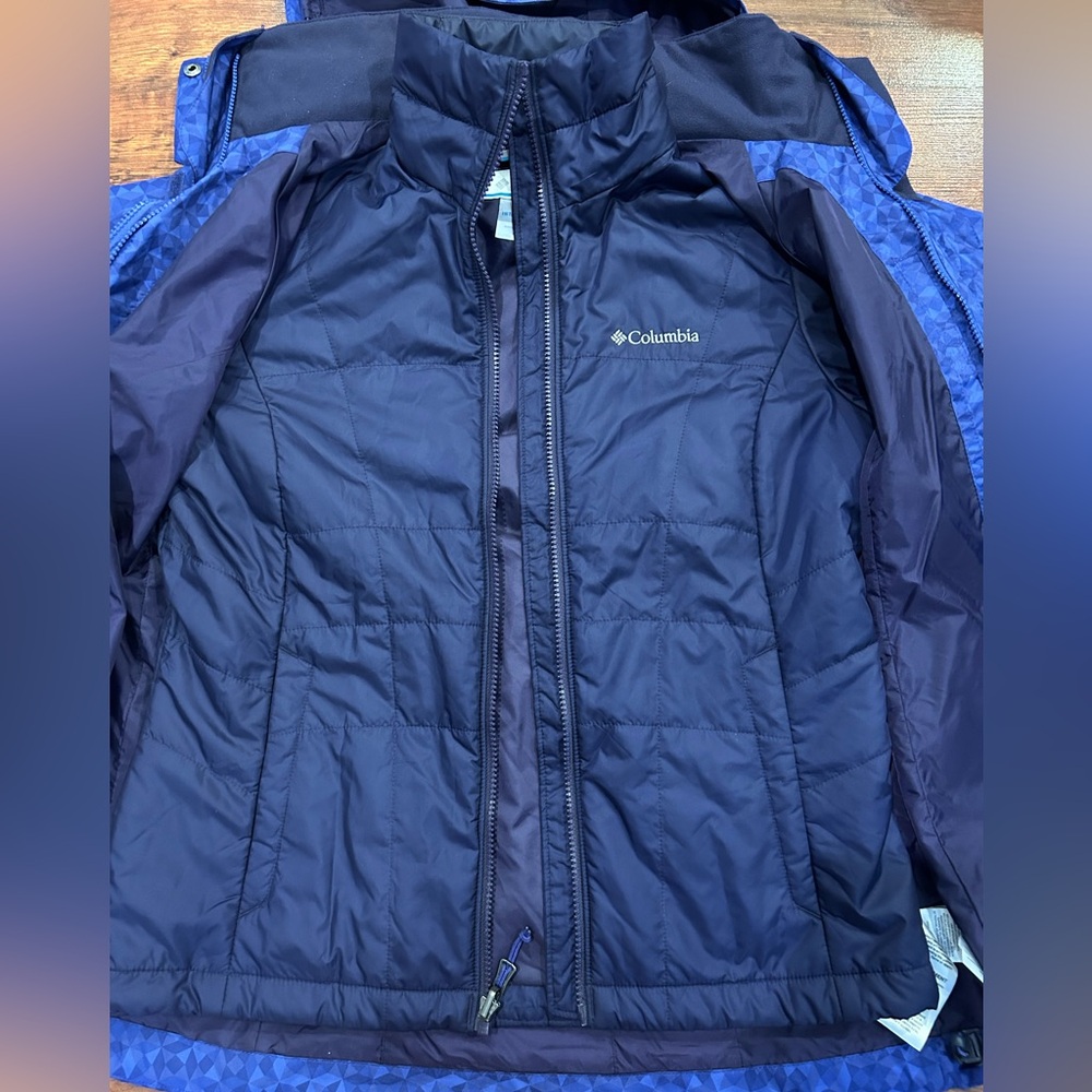 Columbia Cabin Chills Interchange 3-in-1 Winter Jacket Blue Women’s Small - Picture 7 of 10